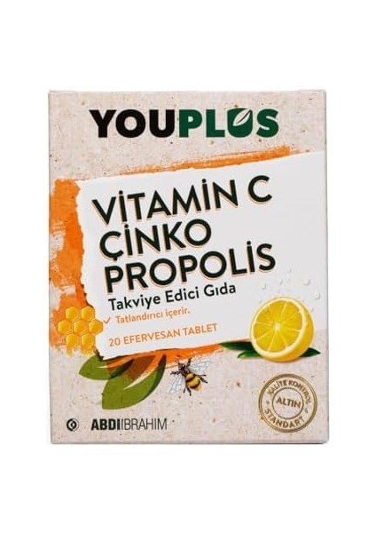 Youplus Vitamin C, Çinko & Propolis 20 Efervesan Tablet modelleri