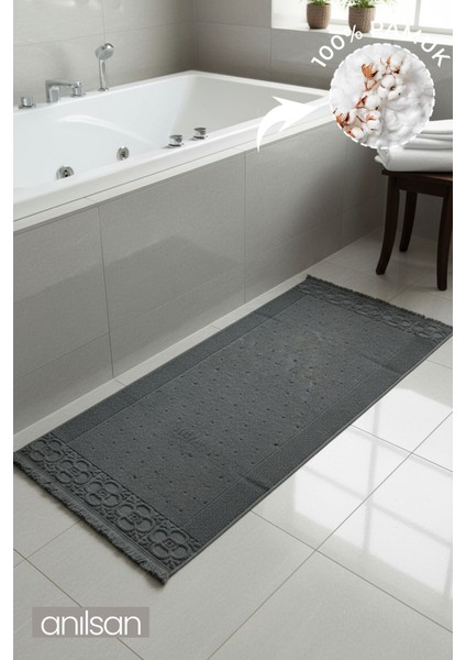 Fesun Antrasit Ayak Havlusu - 60x130Cm, 690Gr, %100 Pamuk, Spa Ve Otel Banyo Paspası, Günlük Kullanıma Uygun indirimleri
