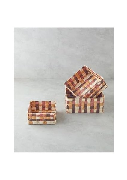 Modern Kağıt Ip Sepet Kahve 26X26X12 cm modelleri