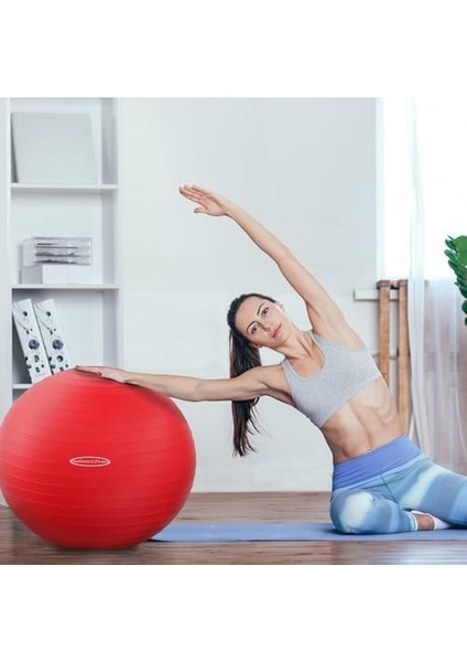 Fitvids Patlamaya Dayanıklı ve Kayma Dirençli Egzersiz Topu - Yoga, Fitness, Hızlı Pompalı Doğum Topu, 907 kg Kapasite, Çoklu Renk ve Boyutlar fiyatları