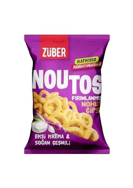 Züber Noutos Nohut Cipsi Ekşi Krema ve Soğanlı 55 gr x 15 Adet