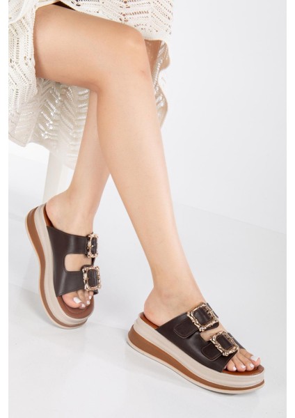 Günlük Kadın Terlik Çift Tokalı Yumuşak Rahat Ortopedik modelleri