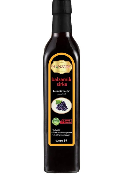 Hanzade Bitkisel Balzamik Sirke 500 ml Doğal Fermantasyon Içilebilir Katkısız Cam Şişe fiyatları