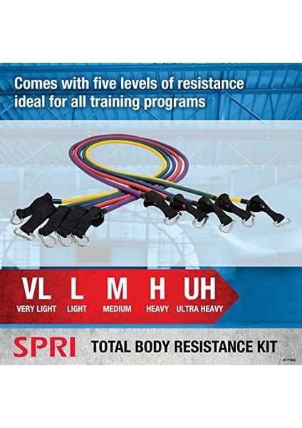 Sprı Direnç Bandı Kiti - Direnç Eğitimi Tüm Vücut Tonlaması Için Değiştirilebilir Tüpler - 5 Egzersiz Bandı, Dolgulu Kulplu Ayak Bileği/bilek Kayışı, Kapı Çapası, Egzersiz Kılavuzu, Taşıma Çantası modelleri