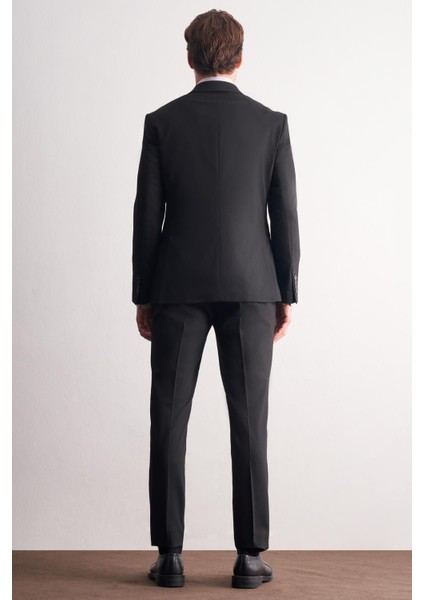 Siyah Kılıç Yaka Tam Astar 6 Drop Slim Fit Takım Elbise 1001255158 indirimleri