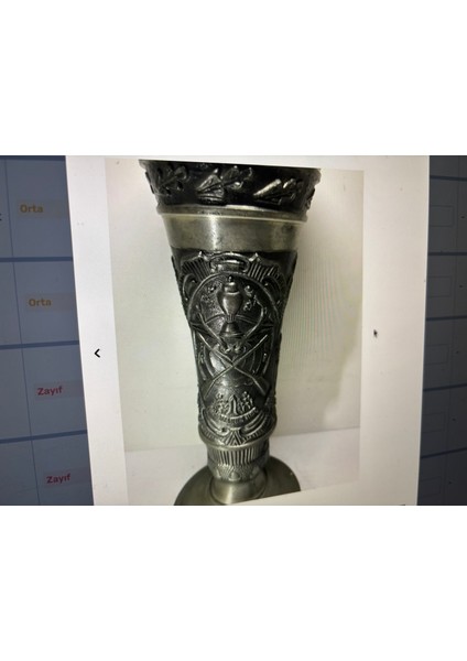 Alman Zin (Kurşun) Kadeh - 22 cm Yüksekliğinde fiyatları