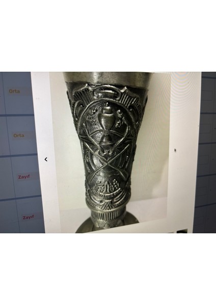 Alman Zin (Kurşun) Kadeh - 22 cm Yüksekliğinde indirimleri