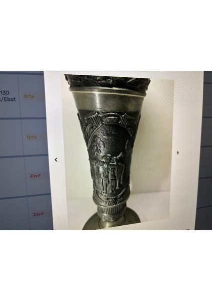 Alman Zin (Kurşun) Kadeh - 22 cm Yüksekliğinde