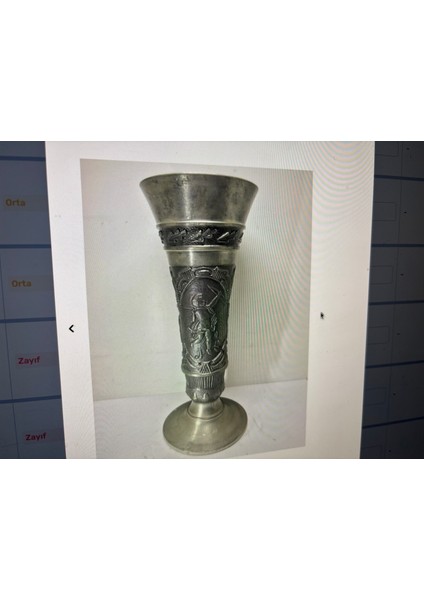 Alman Zin (Kurşun) Kadeh - 22 cm Yüksekliğinde