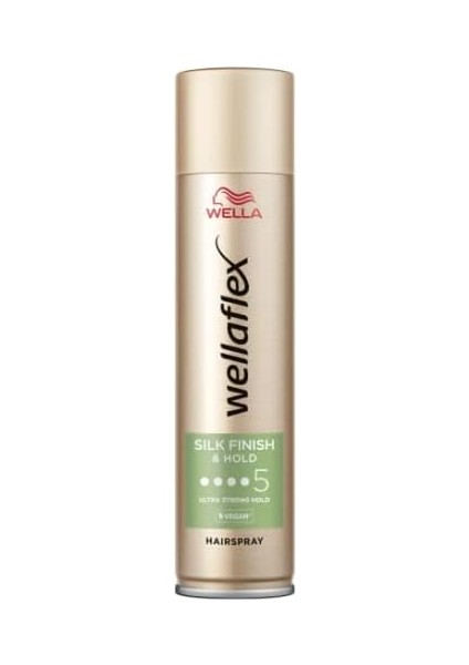 Wellaflex Silk Finish & Hold Ipeksi Bitiş ve Tutuş Sağlayan Saç Spreyi Ultra Strong Hold - 250 ml