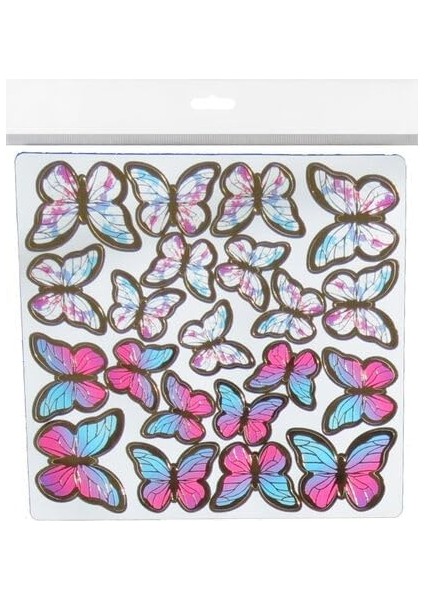 Benim Marifetlerim - Rengarenk Kelebek Pasta Süsü 20 Adet