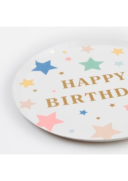 - Happy Birthday Stars Plates - Happy Birthday Yıldızlar Tabaklar (M) (X8) fiyatları