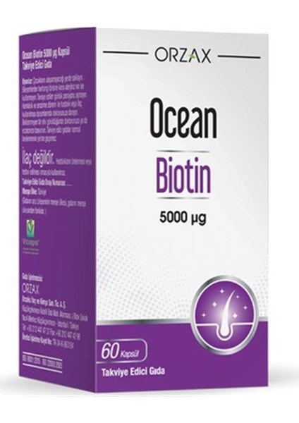 Ocean Biotin 5000MCG 60 Kapsül