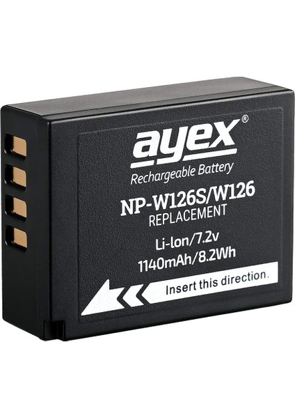 NP-W126S NP-W126 Batarya, X-Pro3, X-E3, X-T2, X-T3, X100F, X-Pro2, X-T20, X-T30 ile Uyumlu