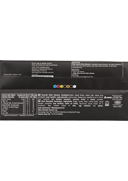 Ülker Kuvertür %54 Bitter Tablet 200G modelleri
