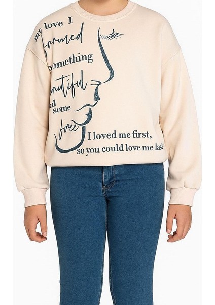 Kız Çocuk Yüz Baskılı Sweatshirt fırsatları