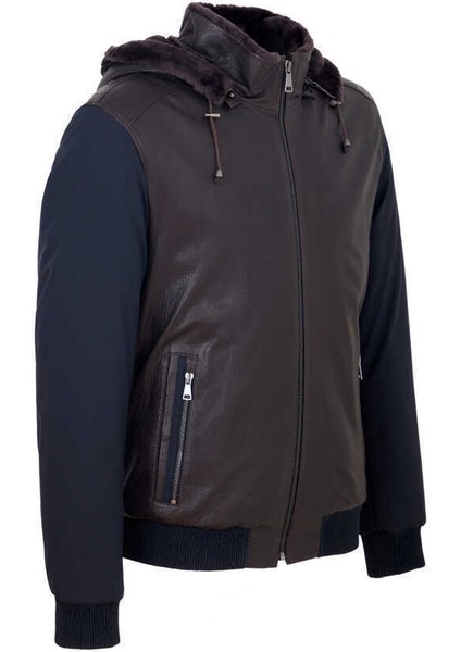 Kahve Hakiki Deri Erkek Hakiki Deri Mont - E23KKM310459-Q9T