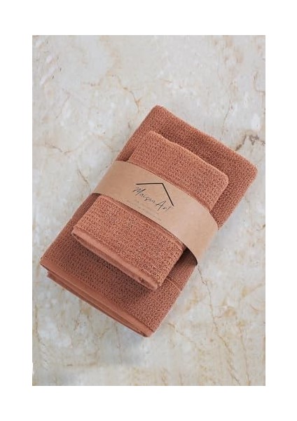 | 50X90-70X140 cm 2'li Havlu SETI,%100 Pamuklu Havlu Takımı Kiremit modelleri