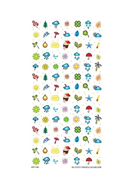 Artikel Mevsimler Tırnak Dövmesi, Tırnak Tattoo, Nail Art, Tırnak Sticker