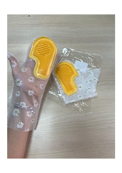 Silikon Bulaşık Yıkama Eldiveni 1 Çift | Su Geçirmez, Isıya Dayanıklı, Kaymaz Temizlik Eldiveni | Avuç Içi Fırçalı, Çok Amaçlı, Yeniden Kullanılabilir Mutfak Temizlik Eldiven