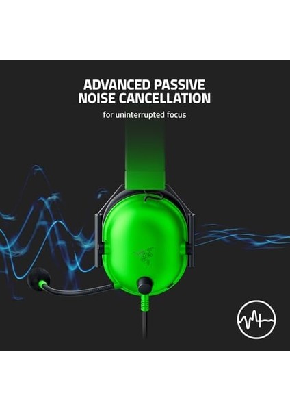 Blackshark V2 x - Çok Platformlu Kablolu Espor Kulaklığı (Triforce 50 mm Sürücüler, Gelişmiş Pasif Gürültü Engelleme, 7.1 Çevresel Ses, Hyperclear Kardioid Mikrofon) Yeşil fiyatları