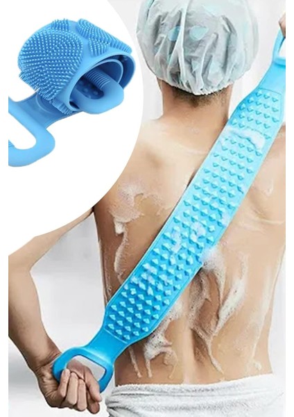 Mobee Banyo Sırt Kesesi Çift Taraflı 70 cm Duşta Büyük Kolaylık