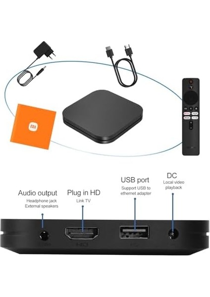 Mi Tv Box S 2. Nesil, Mi Box S Ultra Hd 4K Streaming Media Player, Chromecast'li S 2. Nesil Tv Kutusu, Wi-Fi, 2gb Ram + 8gb Rom fiyatları