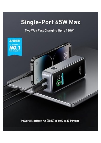 12,000MAH 130W Taşınabilir Hızlı Şarj Cihazı - 2x Usb-C - Ios,, Notebook Destekli, LED Ekranlı Powerbank - A1335 (Türkiye Garantili) fiyatları