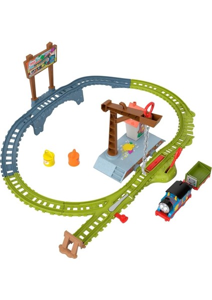 & Pille Çalışan Thomas ve Troublesome Truck ile Thomas ve Arkadaşları Teslimatı Motorlu Tren Seti, 3 Yaş Üstü Çocuklar Için, HTN34