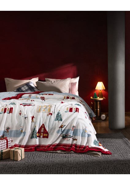 Soneau Tek Kişilik Welsoft Baskılı Battaniye - Renkli