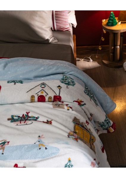 Soneau Tek Kişilik Welsoft Baskılı Battaniye - Renkli