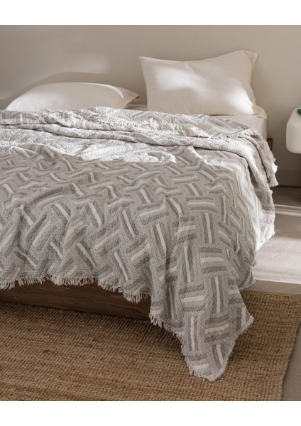 Kylian Çift Kişilik %100 Pamuk Yatak Örtüsü - Bej fiyatları