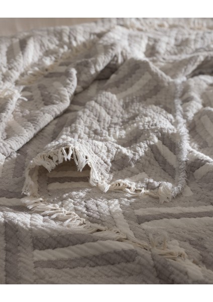 Kylian Çift Kişilik %100 Pamuk Yatak Örtüsü - Bej