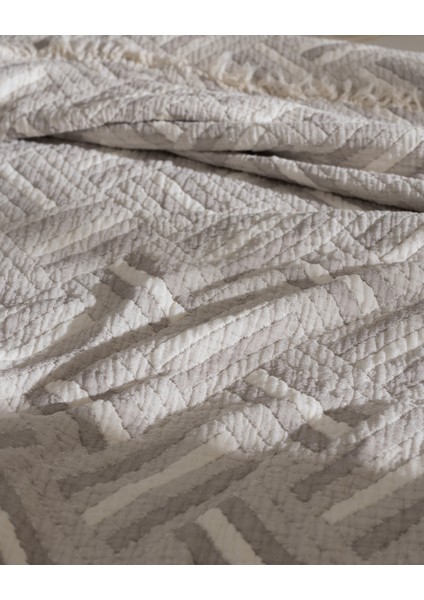 Kylian Çift Kişilik %100 Pamuk Yatak Örtüsü - Bej