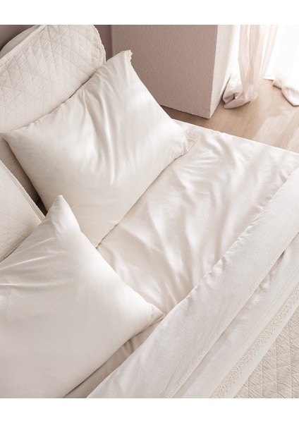 Maveray Çift Kişilik %100 Pamuk Yatak Örtüsü Seti - Ekru indirimleri