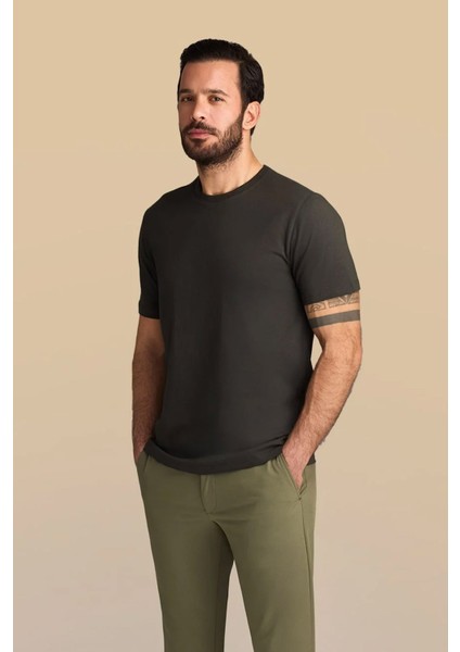 Bisiklet Yaka Regular Fit Süprem Pamuk Tişört