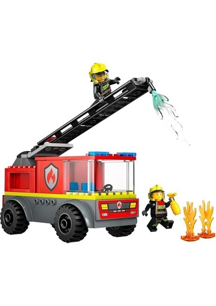 City Merdivenli Itfaiye Kamyonu 60463-4 Yaş ve Üzeri Çocuklar Için Yaratıcı Oyuncak Yapım Seti, Doğum Günü Hediyesi (82 Parça) fiyatları