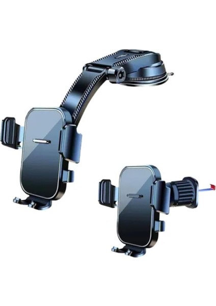 Bmy Oto Aksesuar Torpido Üstü Vakumlu Araç Telefon Tutucu 360° Ayarlanabilir Uzun Kollu