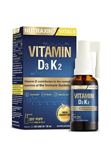 Nutraxin D3K2 Vitamin 30 ml