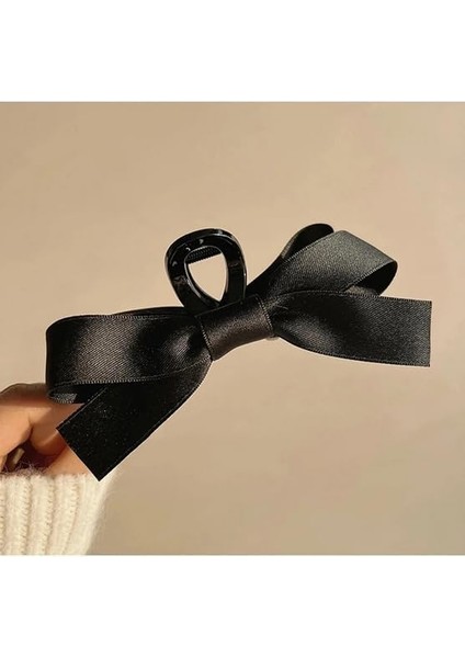 Okavango Kadın Siyah Saten Çift Taraflı Fiyonk Mandal Toka,kadın Çocuk Mandal Toka, Lastik Toka Seti, Toka Organizer, Toka, Kız Çocuk Toka, Kadife Toka modelleri