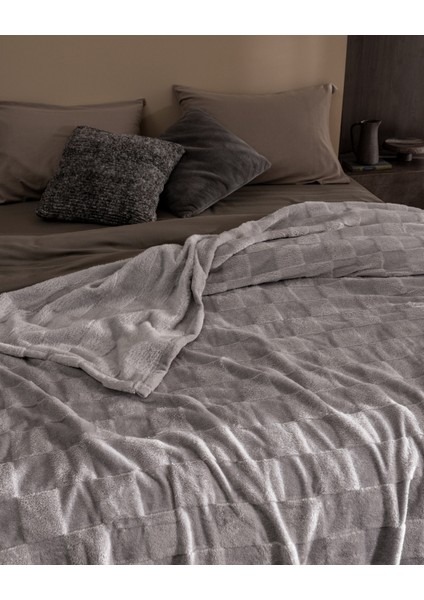 Vaporeux Tek Kişilik Welsoft Düz Battaniye - Gri fırsatları