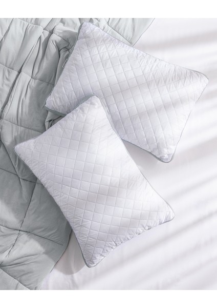 2'li Klimalı Yastık - Beyaz/açık Gri - 50X70 cm fiyatları