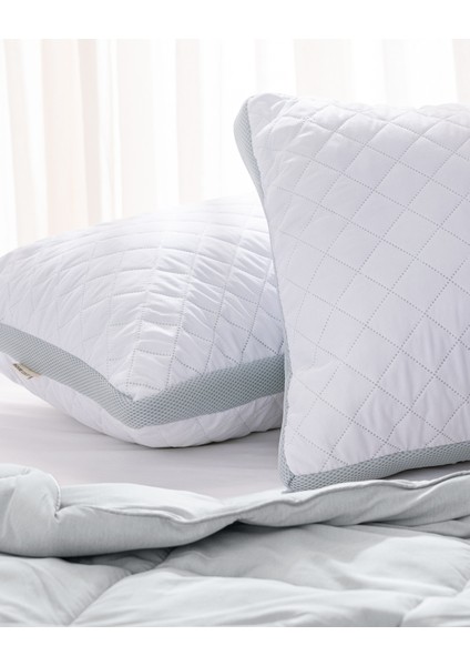 2'li Klimalı Yastık - Beyaz/açık Gri - 50X70 cm modelleri