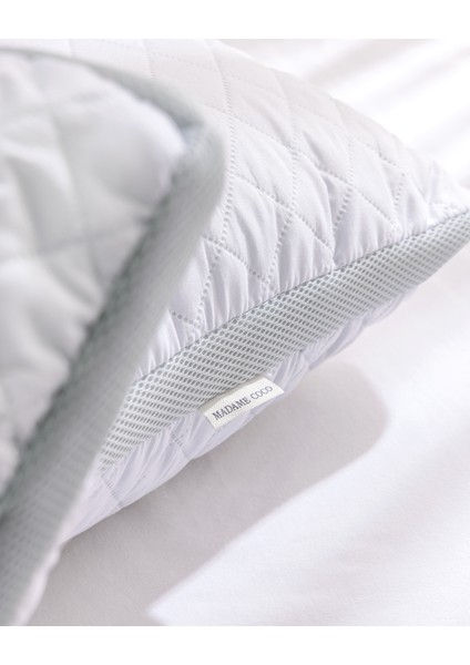 2'li Klimalı Yastık - Beyaz/açık Gri - 50X70 cm fırsatları