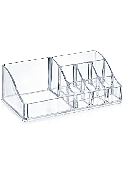 Deconox 8 Bölmeli Akrilik Piramit Kozmetik Ürün Düzenleyici, 8 Bölmeli Makyaj Organizeri, Akrilik Pramit Makyaj Organizeri (499)