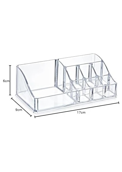 Deconox 8 Bölmeli Akrilik Piramit Kozmetik Ürün Düzenleyici, 8 Bölmeli Makyaj Organizeri, Akrilik Pramit Makyaj Organizeri (499) modelleri