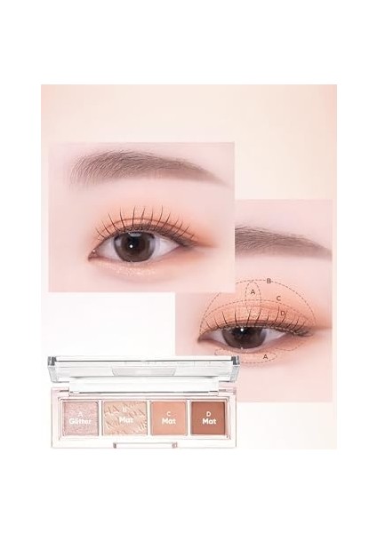 Mıssha Yoğun Pigmentli Mat ve Işıltılı Tonlar Barındıran 4'lü Far Paleti Day Vibe Palette No:2 Bouncy Coral fiyatları