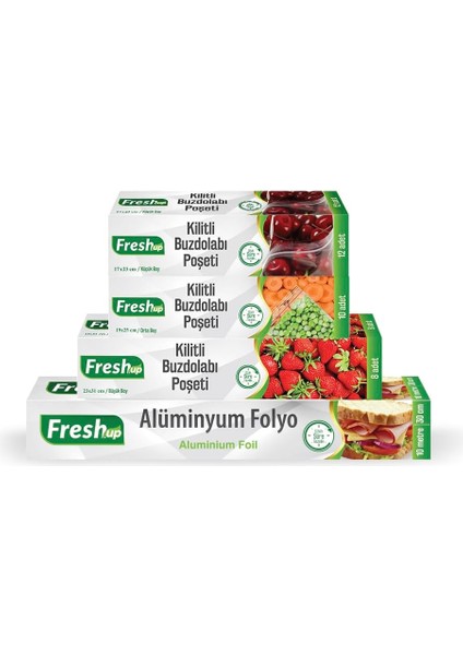 Ekonomik Mutfak Seti Folyo + Buzdolabı Poşeti Seti