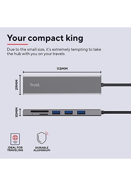 Halyx Hızlı Usb-C Hub ve Kart Okuyucu, USB 3.2 Gen 1, Sd ve Mikro Sd Kart Okuyucu 104 Mbit/s, (Mikro) Sd, Sdhc ve Sdxc, 2 Tb, Pc, Macbook, Chromebook, Laptop modelleri