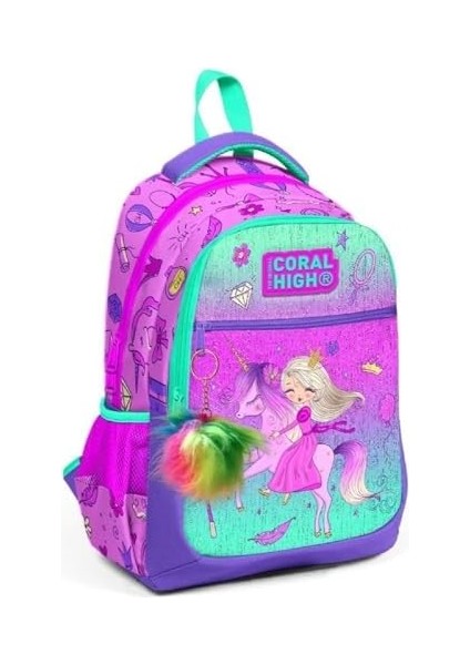 Üç Gözlü Kız Çocuk Ilk ve Orta Okul Çantası - Pembe Yeşil ve Prenses modelleri